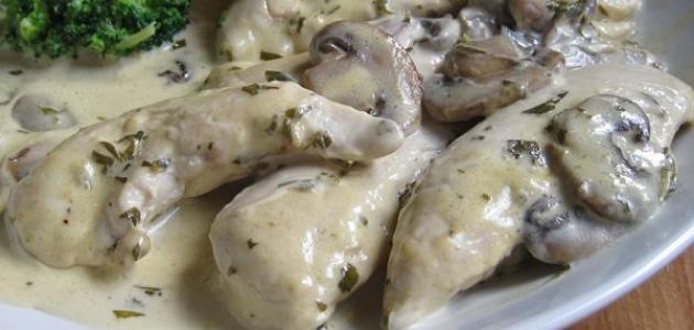 طريقة عمل الدجاج بالكريمة موضوع